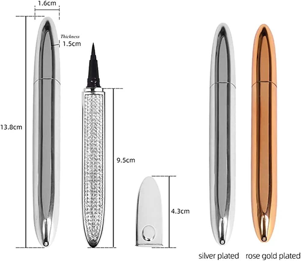 Upgraded 2 in 1 Eye Liner Glue Pen Diamond Bling Glitter Liquid Eyeliner