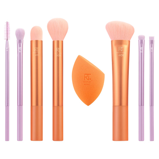 Real Techniques Level Up Brush + Sponge Set – Complete Makeup Tool Kit