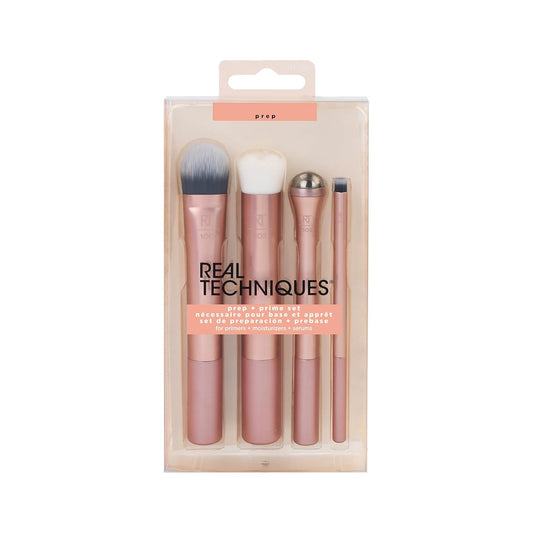 Real Techniques Prep + Prime Makeup Brushes Set – Skincare Prep Brush Kit