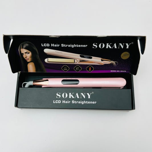 Sokany LCD Hair Straightener – Model HS-976 | Variable Temperature Control | Lotshop.pk