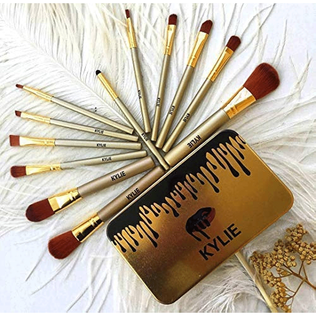 KYLIE 12-PIECE SET PROFESSIONAL MAKEUP BRUSHES SET