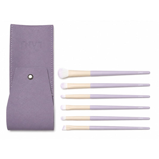 Buy LANJ 6-Piece Mini Travel Makeup Brush Set with Premium PU Leather Pouch online in Pakistan