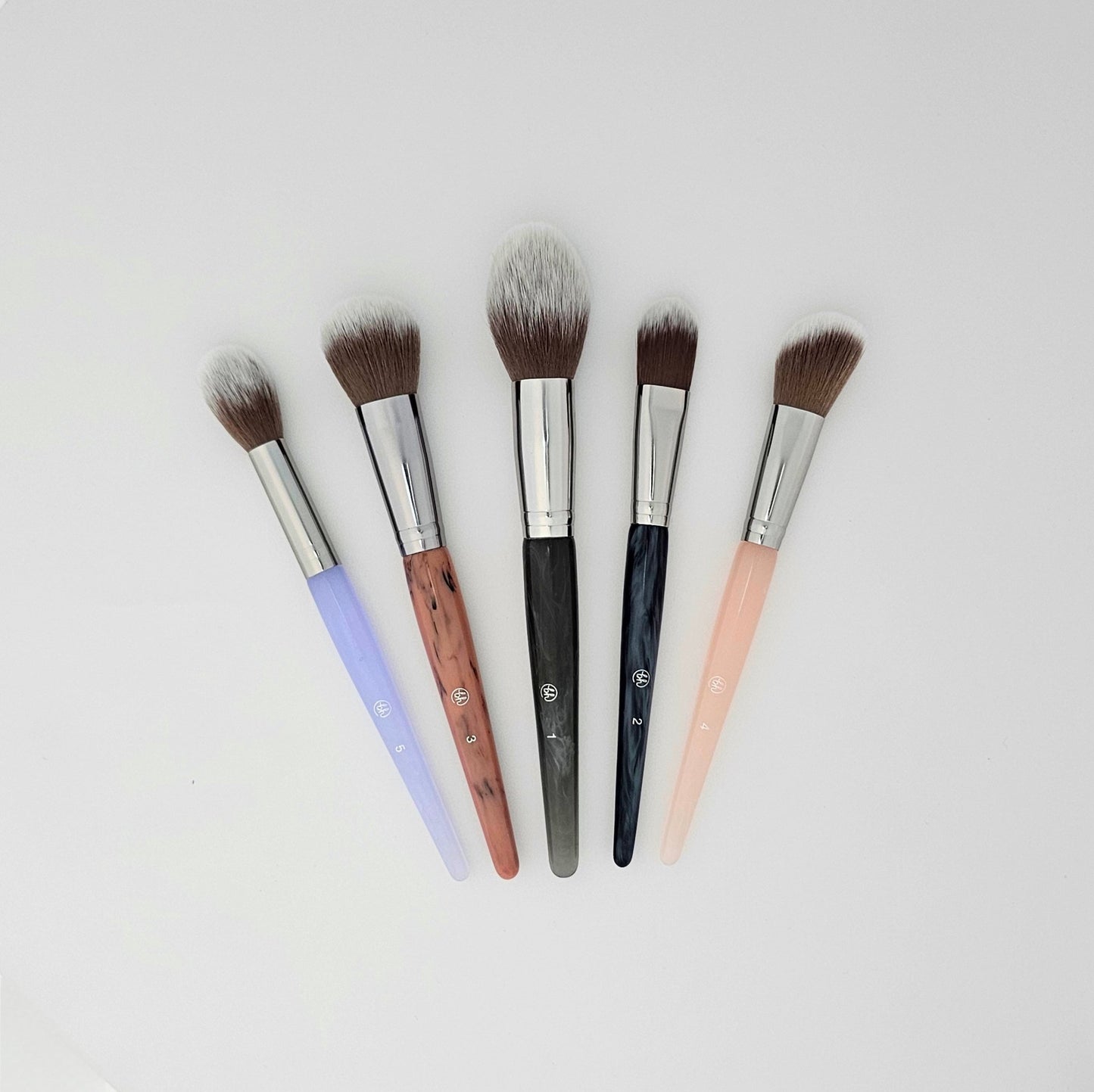 BH Cosmetics Crystal Zodiac Face Makeup Brushes Set 5pcs - Lotshop.pk