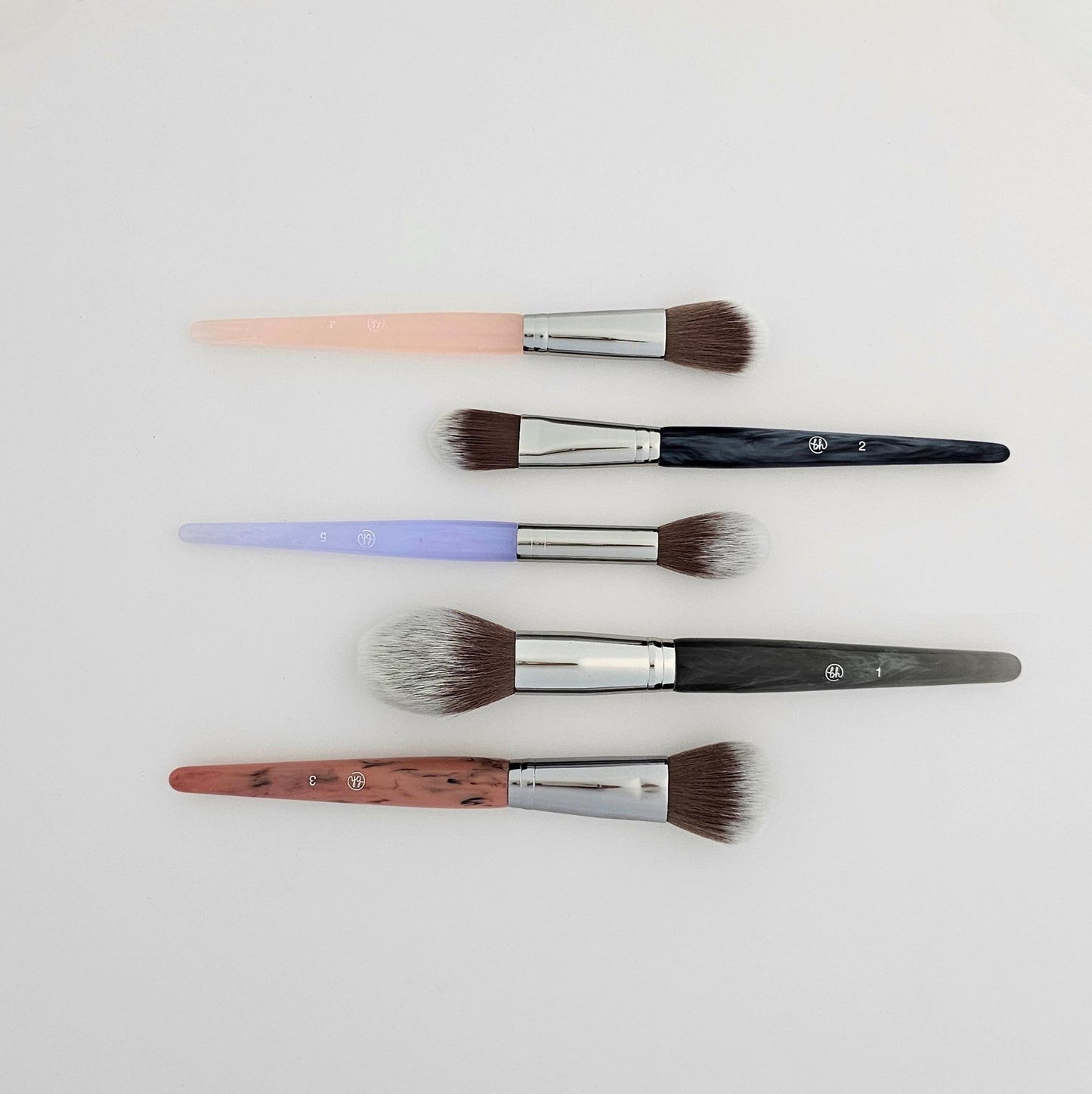 BH Cosmetics Crystal Zodiac Face Makeup Brushes Set 5pcs - Lotshop.pk