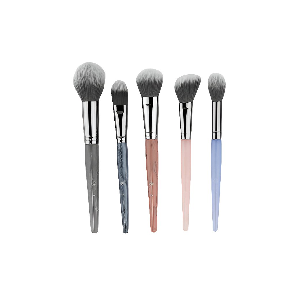 BH Cosmetics Crystal Zodiac Face Makeup Brushes Set 5pcs - Precision for Flawless Beauty - Lotshop.pk