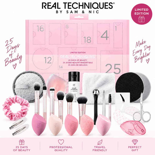 Buy Real Techniques 25 Days of Beauty Advent Calendar price online in Pakistan Buy Real Techniques Limited Edition 28-Piece Makeup & Skincare Accessories Set price online in Pakistan
