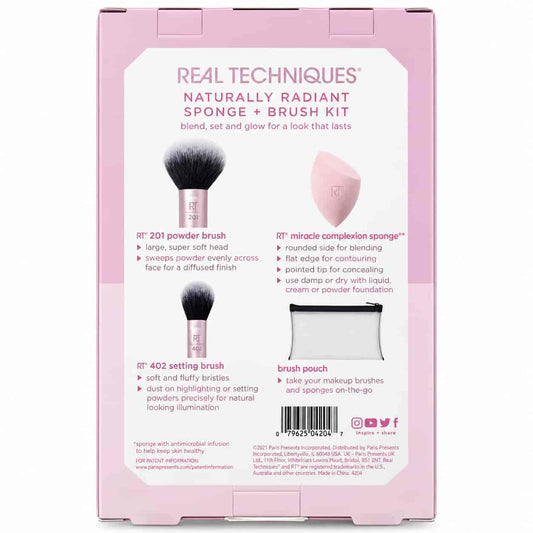 Buy Real Techniques Naturally Radiant Sponge + Brush Kit price online in Pakistan