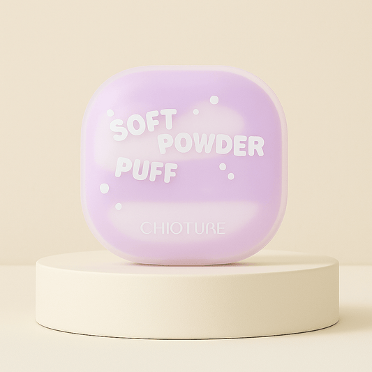 CHIOTURE Soft Powder Puff with Travel Case β For Smooth & Even Powder Application - Lotshop.pk