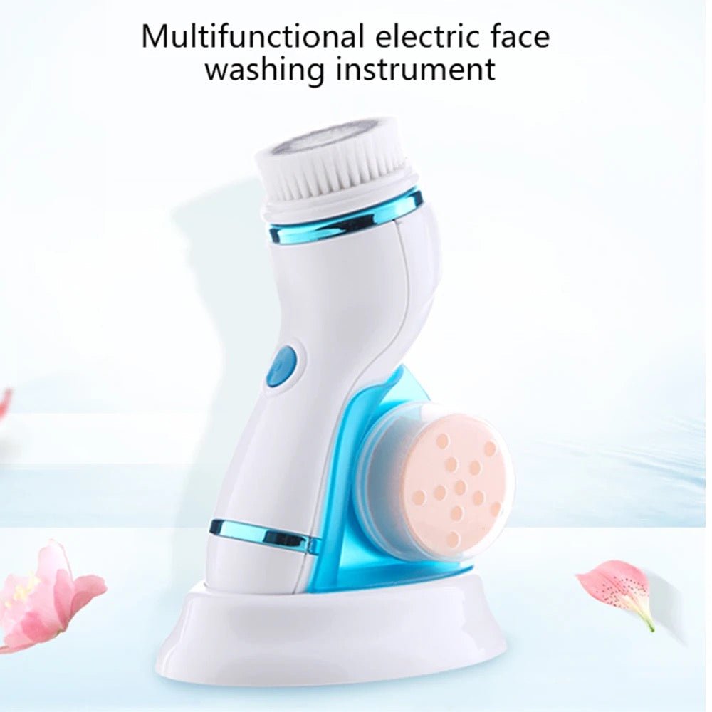 CNAIER 4 in 1 Electric Facial Cleansing Brush – Waterproof Deep Cleansing & Exfoliating Scrubber - Lotshop.pk