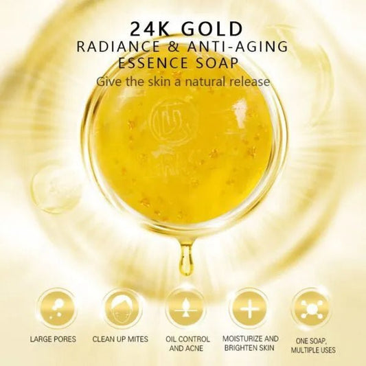 Dr Rashel 24K Gold Essence Soap β Radiance, Firmness & Anti - Aging in Every Wash! ππ§Ό - Lotshop.pk