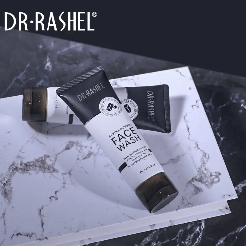 DR.RASHEL Black Charcoal Purifying FACE WASH 100g - Lotshop.pk