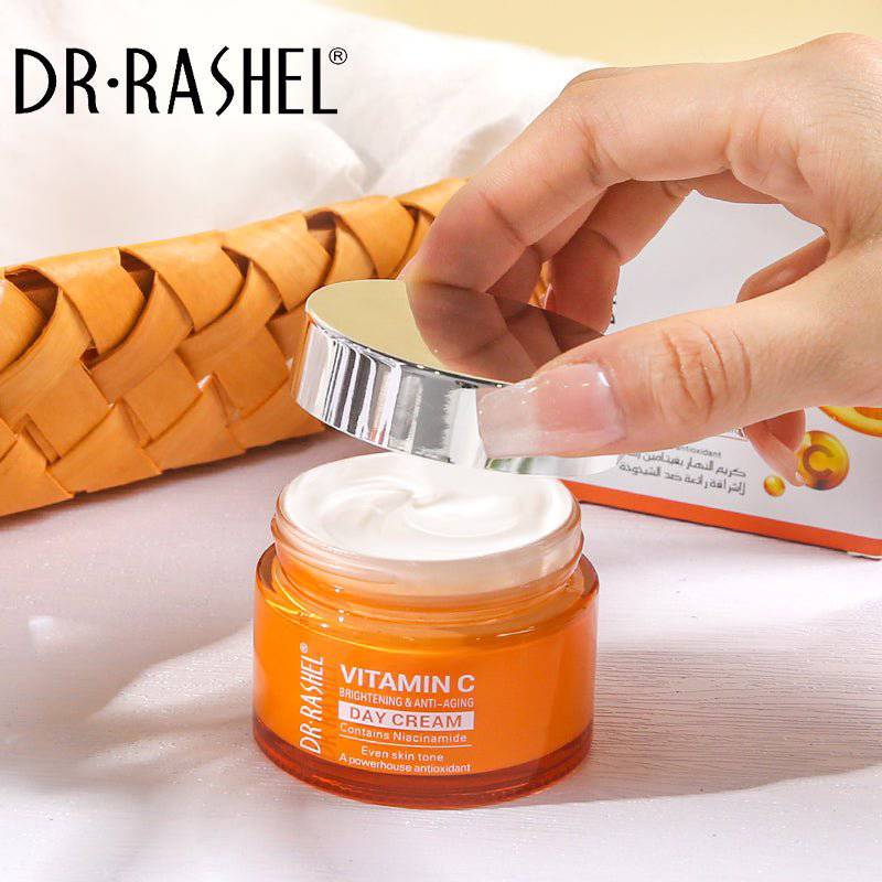 DR.RASHEL Vitamin C Brightening Day Cream 50g | Radiant & Youthful Skin - Lotshop.pk