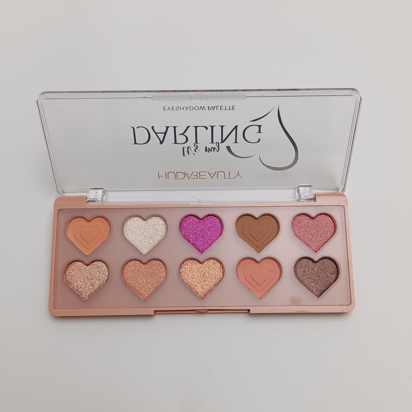 Huda Beauty “It’s My Darling” Eyeshadow Palette – 10 Heart Shades for Every Look - Lotshop.pk