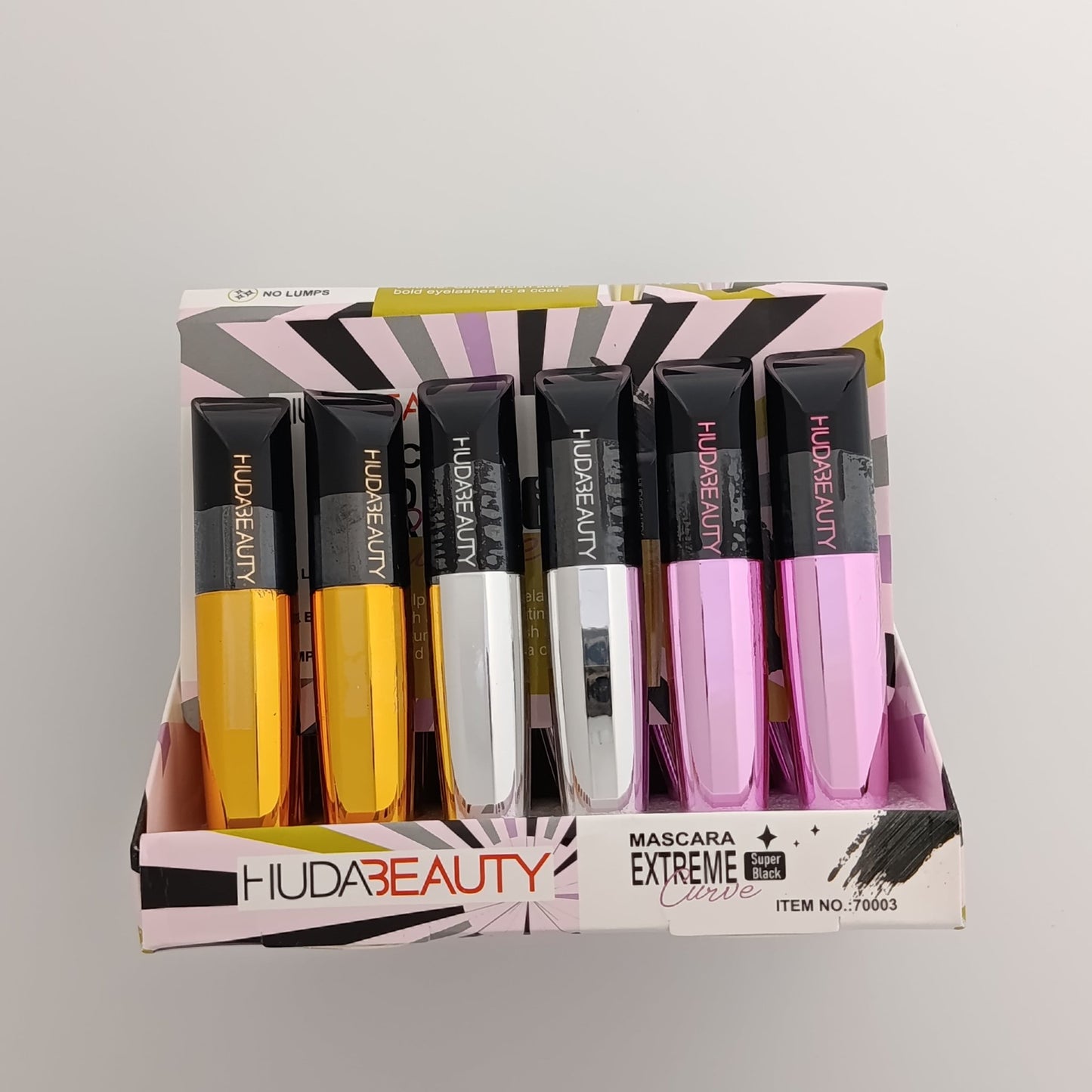 Huda Beauty Mascara Extreme Curve – Super Black, Waterproof & Volumizing Lash Booster (10g) - 70003 - Lotshop.pk