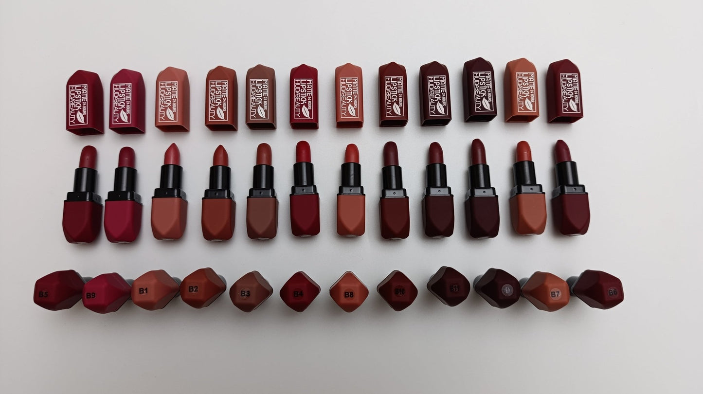 ๐ Huda Beauty Matte Lipstick โ 24 Hour Waterproof, Long Lasting & Bold Shades - Lotshop.pk