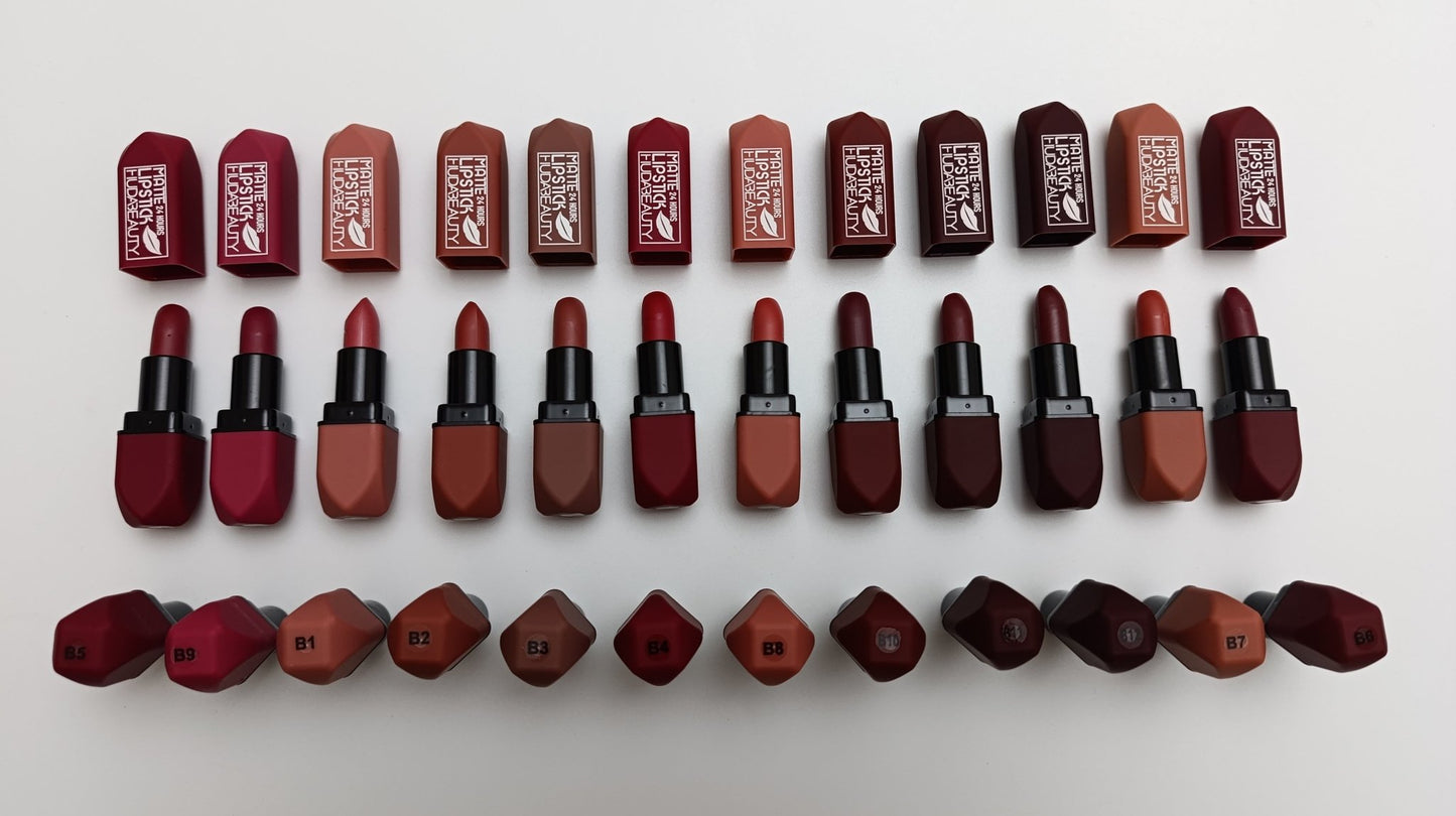 ๐ Huda Beauty Matte Lipstick โ 24 Hour Waterproof, Long Lasting & Bold Shades - Lotshop.pk