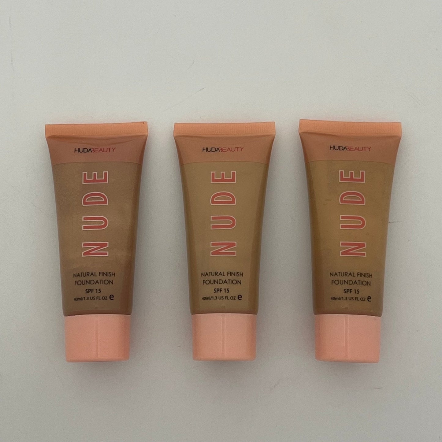Huda Beauty Nude Natural Finish Foundation SPF 15 – Lightweight & Long - Lasting Glow ✨ - Lotshop.pk