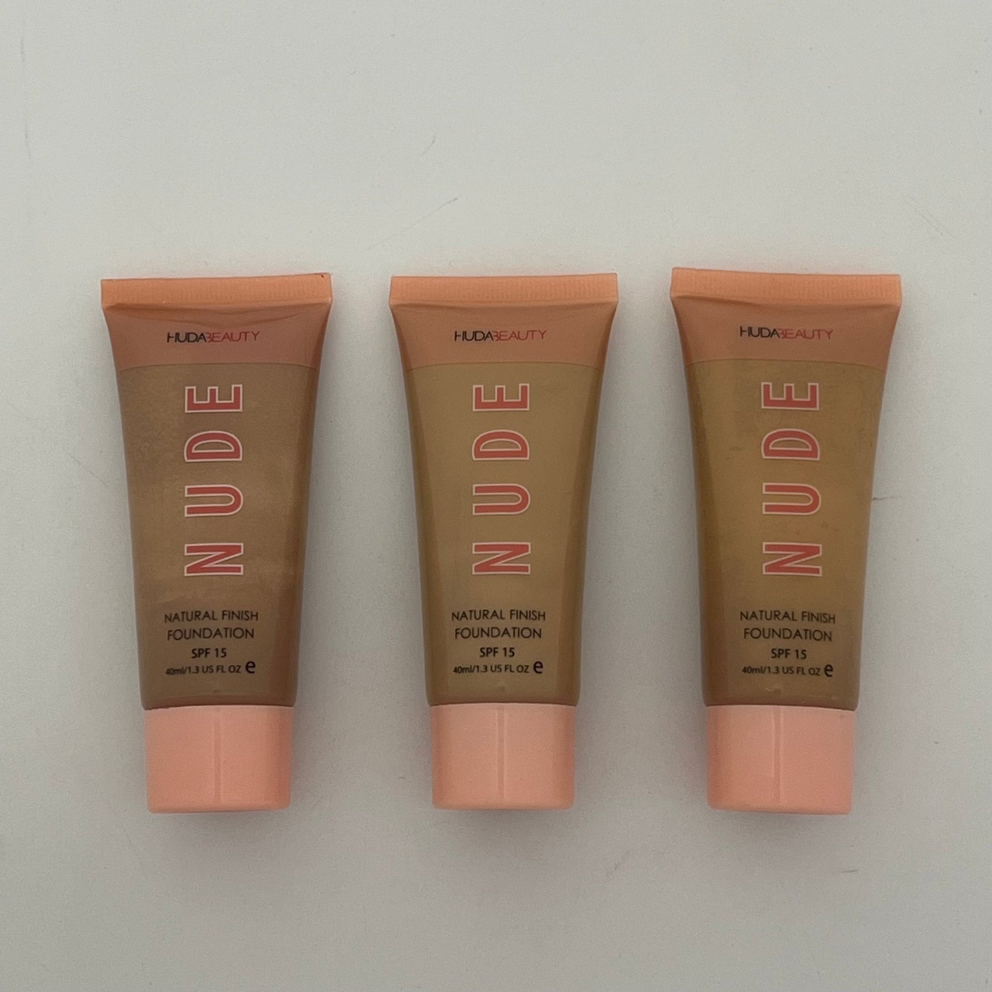 Huda Beauty Nude Natural Finish Foundation SPF 15 – Lightweight & Long - Lasting Glow ✨ - Lotshop.pk