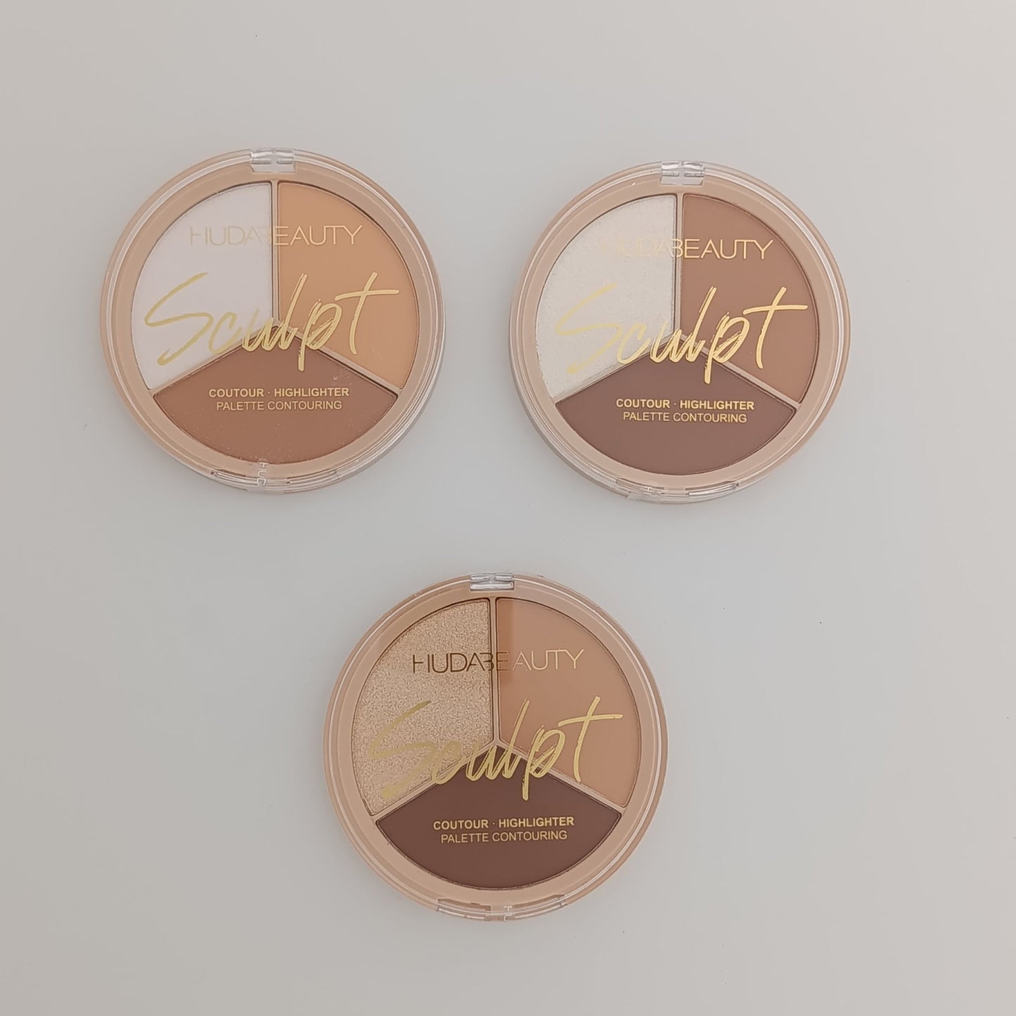 Huda Beauty Sculpt Contour & Highlighter Palette – 3 - in - 1 Face Sculpting Kit - Lotshop.pk