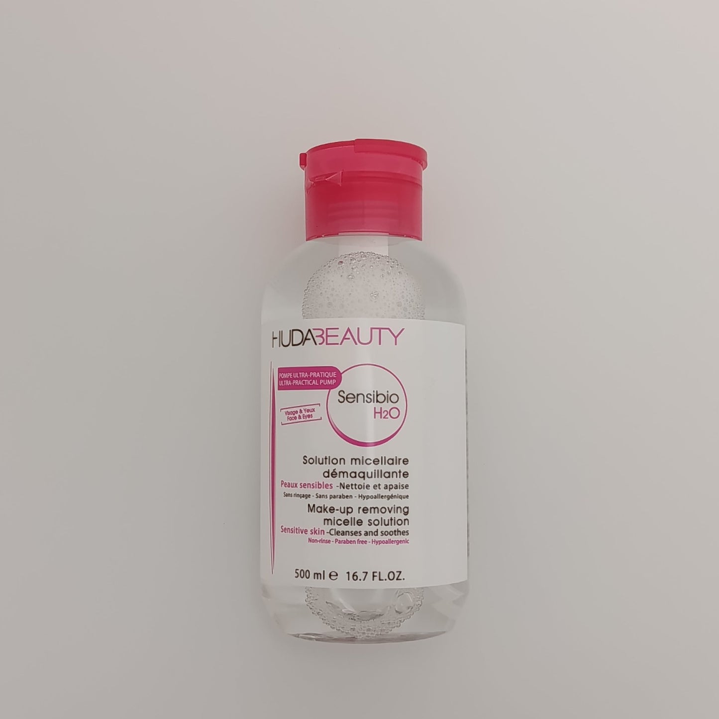 Huda Beauty Sensibio H2O Micellar Water – Makeup Removing Solution for Sensitive Skin (500ml) - Lotshop.pk