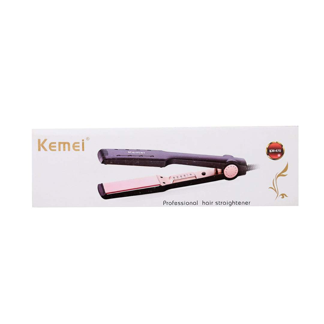 Kemei KM - 470 Professional Hair Straightener – Smooth, Sleek & Salon - Style Results | lotshop.pk.pk - Lotshop.pk