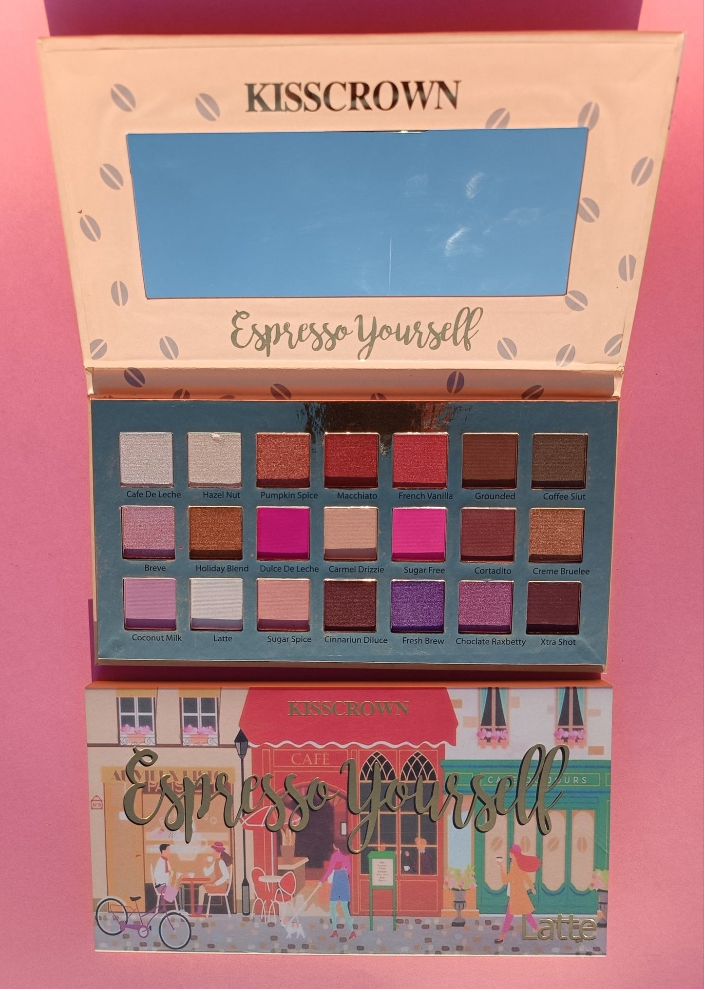 Kisscrown Espresso yourself latte eyeshadow palette Available at Lotshop.pk
