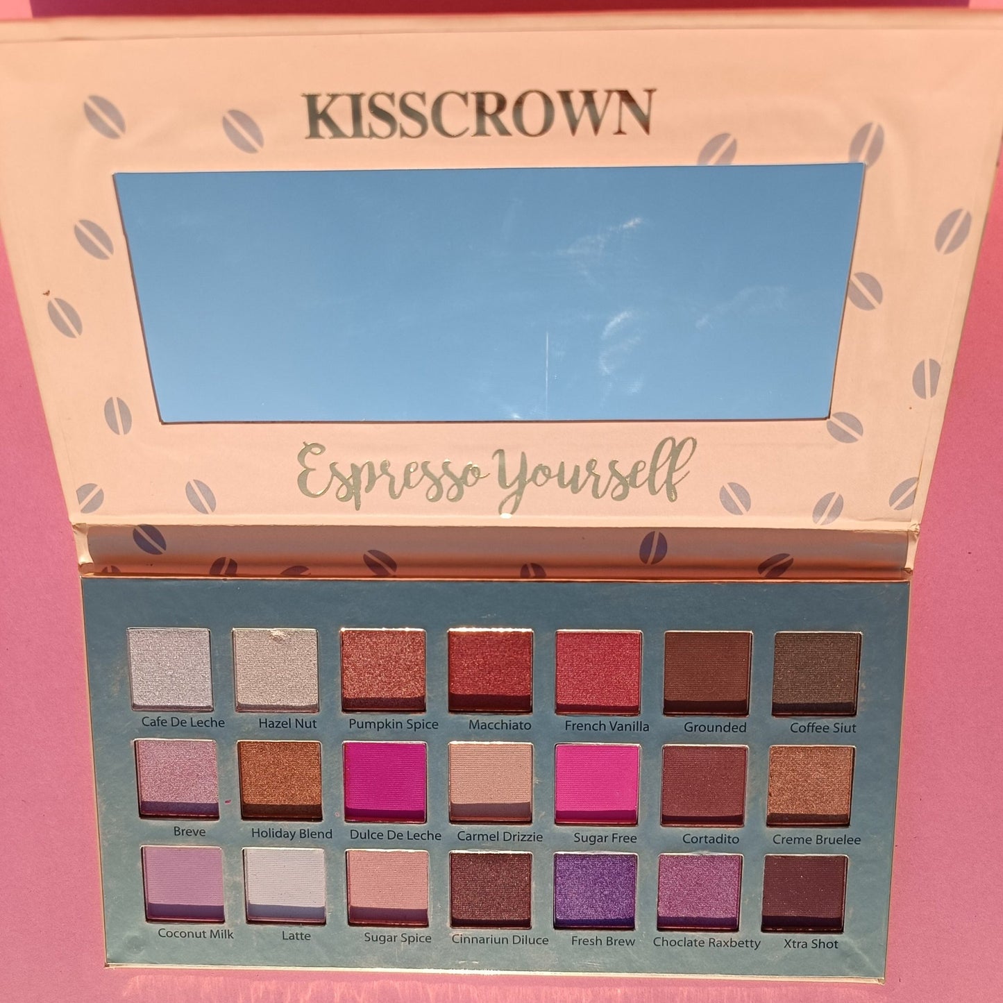 Kisscrown Espresso yourself latte eyeshadow palette Available at Lotshop.pk