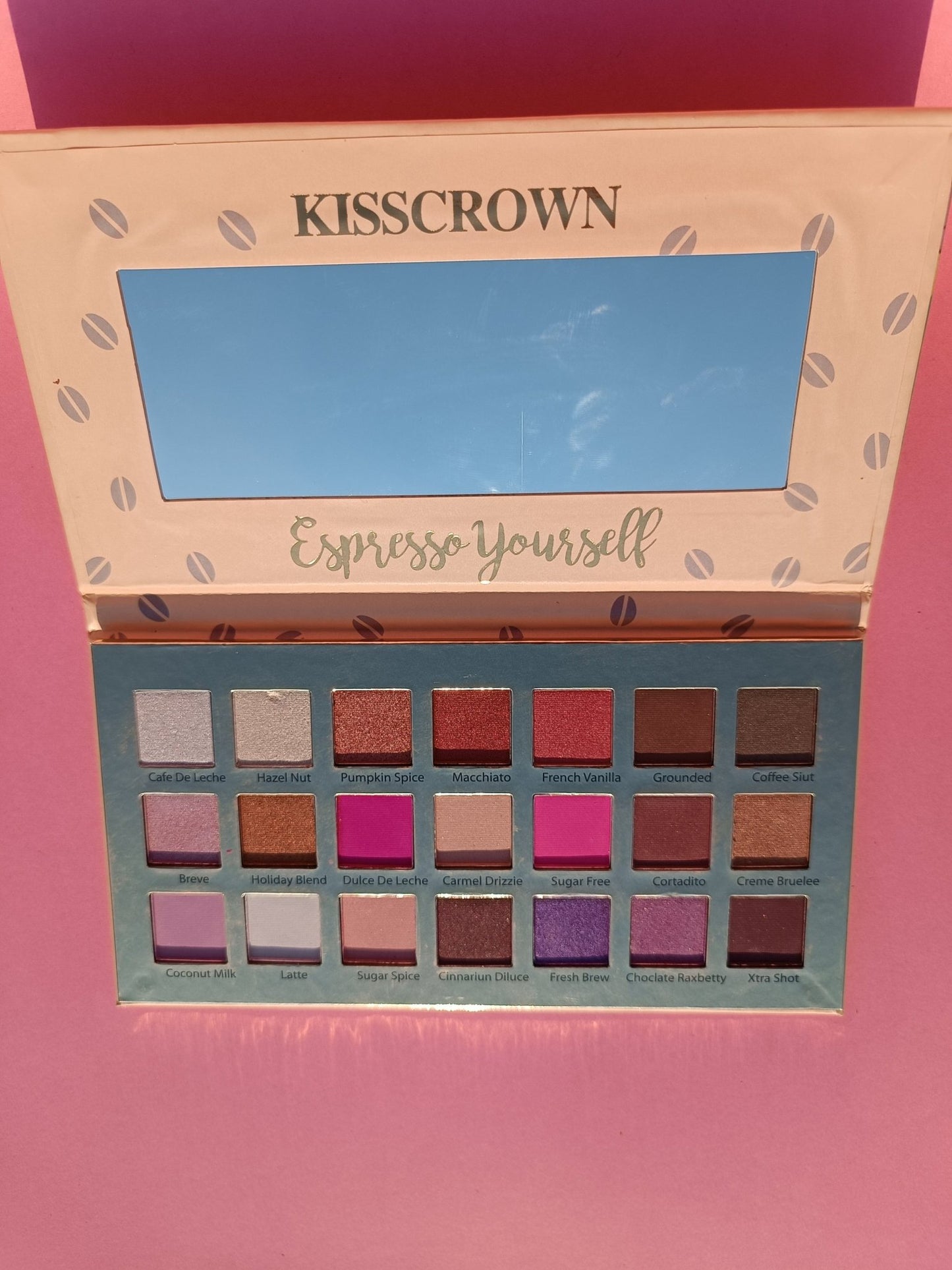 Kisscrown Espresso yourself latte eyeshadow palette Available at Lotshop.pk