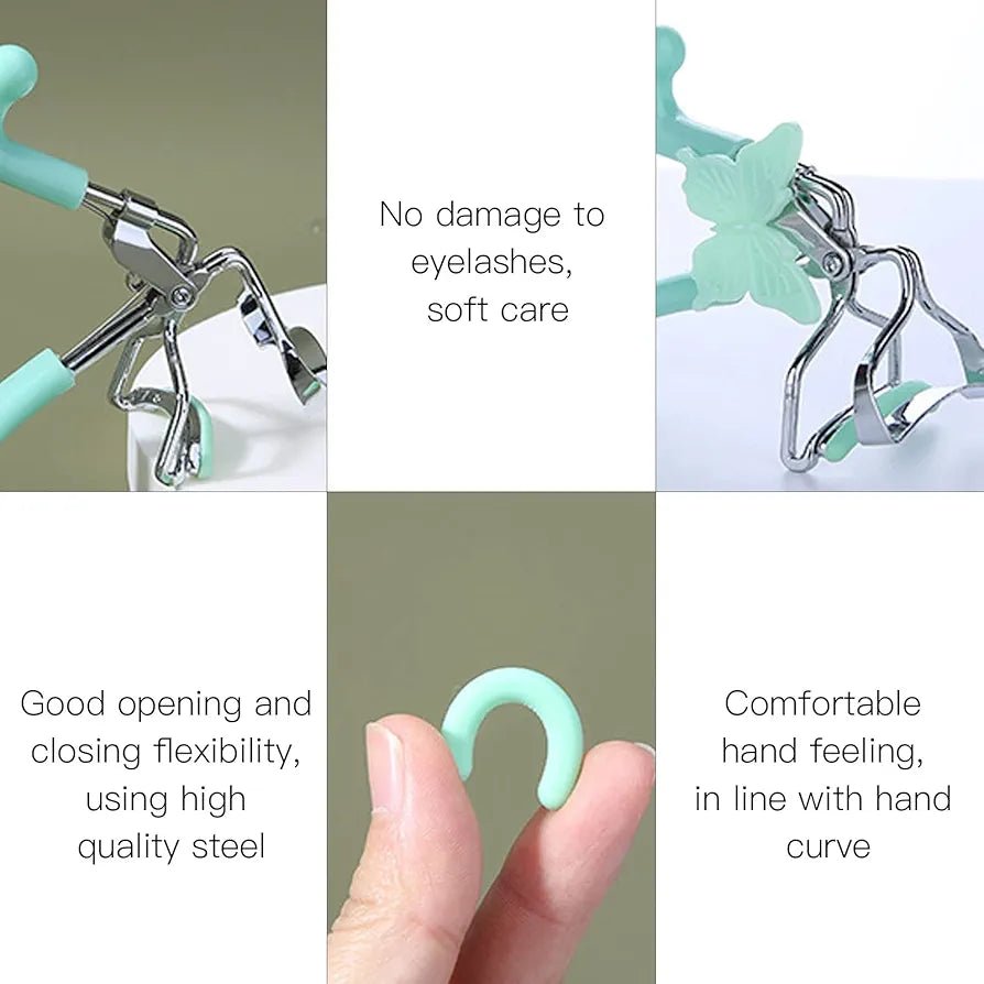 Korea Shangmei Butterfly Grip Eyelash Curler – Effortless, Long - Lasting Curl! 💖 - Lotshop.pk