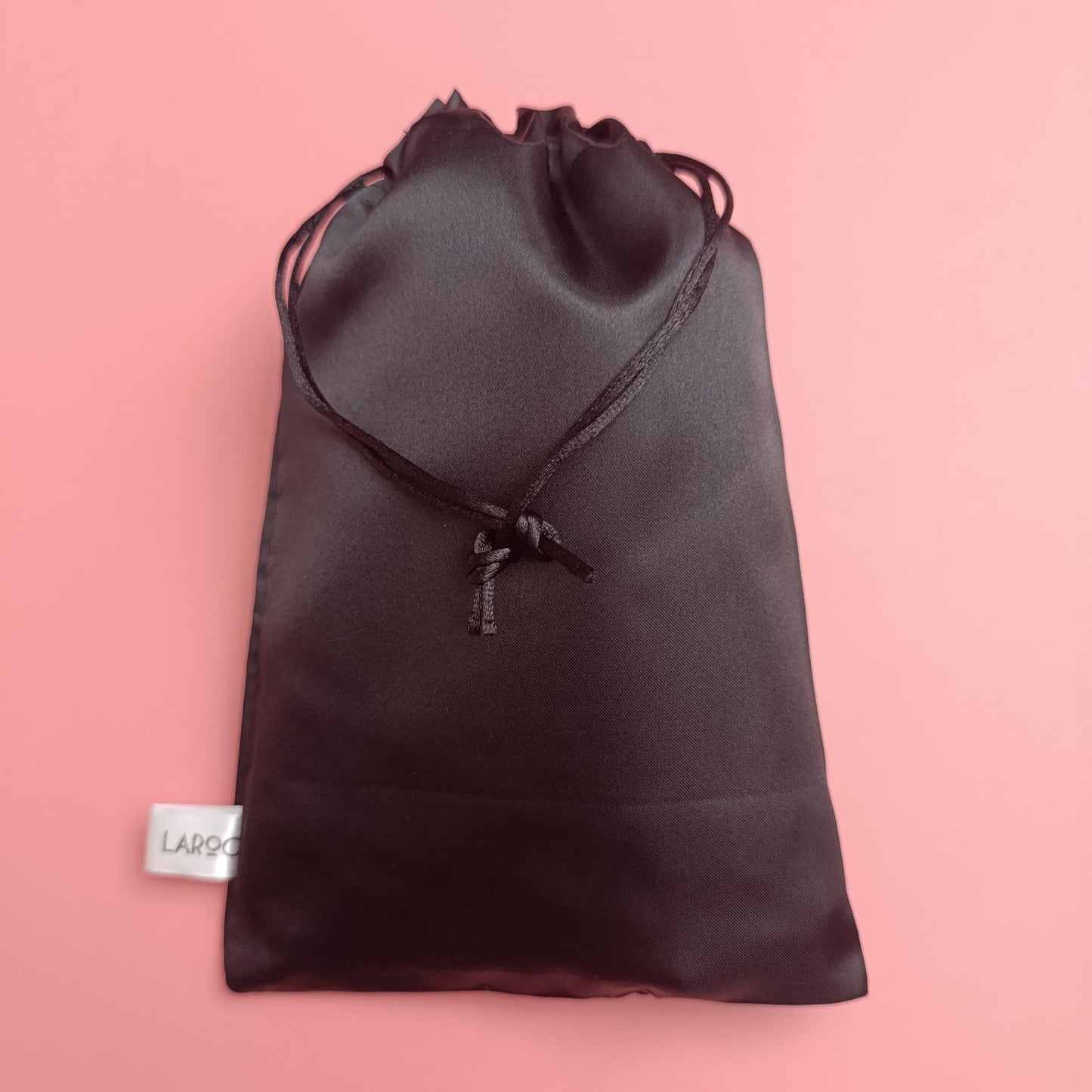 π€ LAROC Black Satin Drawstring Pouch β Elegant Storage for Makeup, Jewelry & Gifts π - Lotshop.pk
