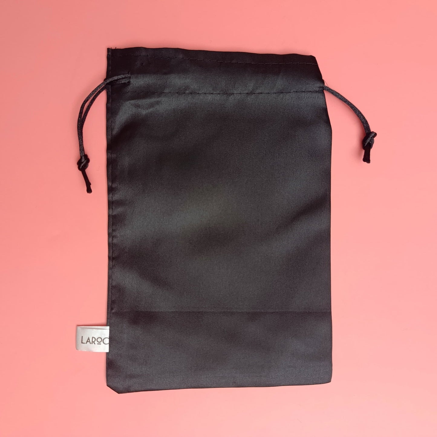 π€ LAROC Black Satin Drawstring Pouch β Elegant Storage for Makeup, Jewelry & Gifts π - Lotshop.pk