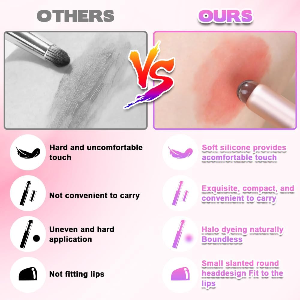 Lip and Concealer Applicator Silicone Tip Brush – For Smooth Application - Lotshop.pk