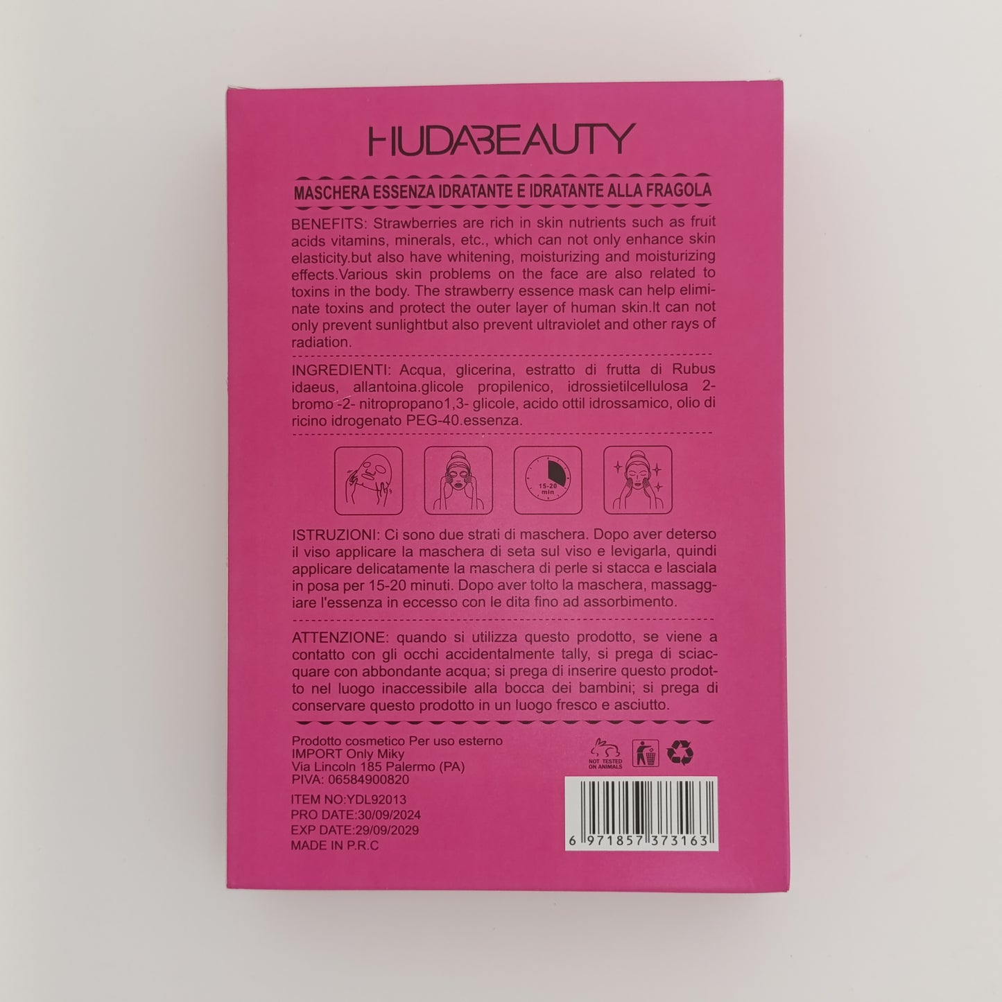 Huda Beauty Strawberry Essence Mask – Buy Whitening & Hydrating Facial Mask in Pakistan