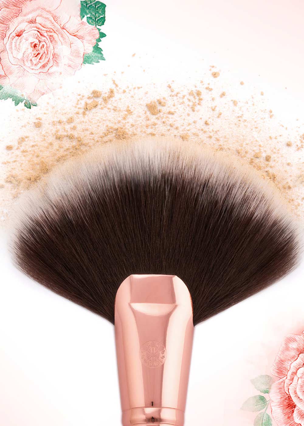 Luvia E210 Prime Fan Makeup Brush – Professional Highlighting & Finishing Brush - Lotshop.pk