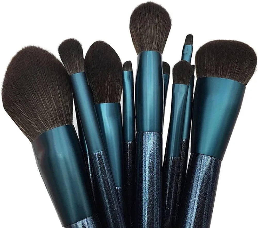 Luxury Makeup Brushes set 12pcs -Blue - Lotshop.pk