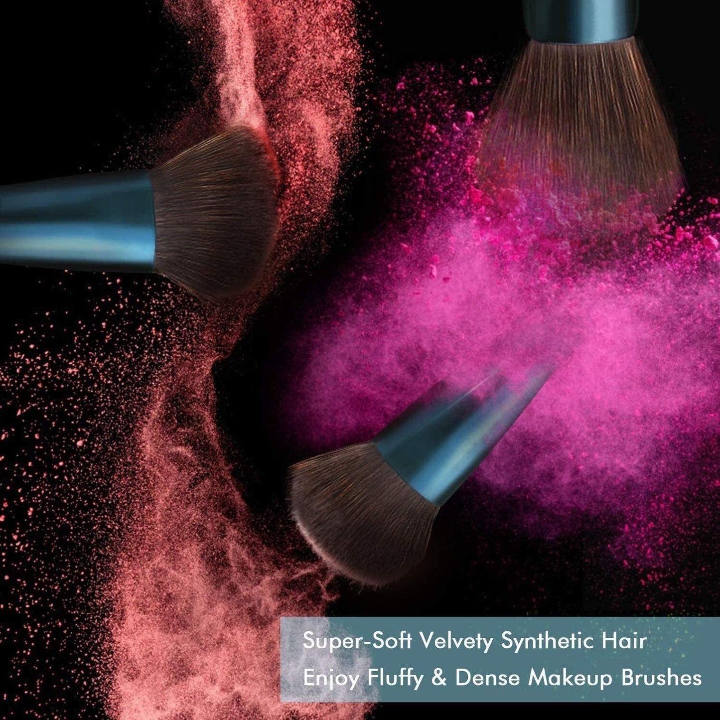 Luxury Makeup Brushes set 12pcs -Blue - Lotshop.pk