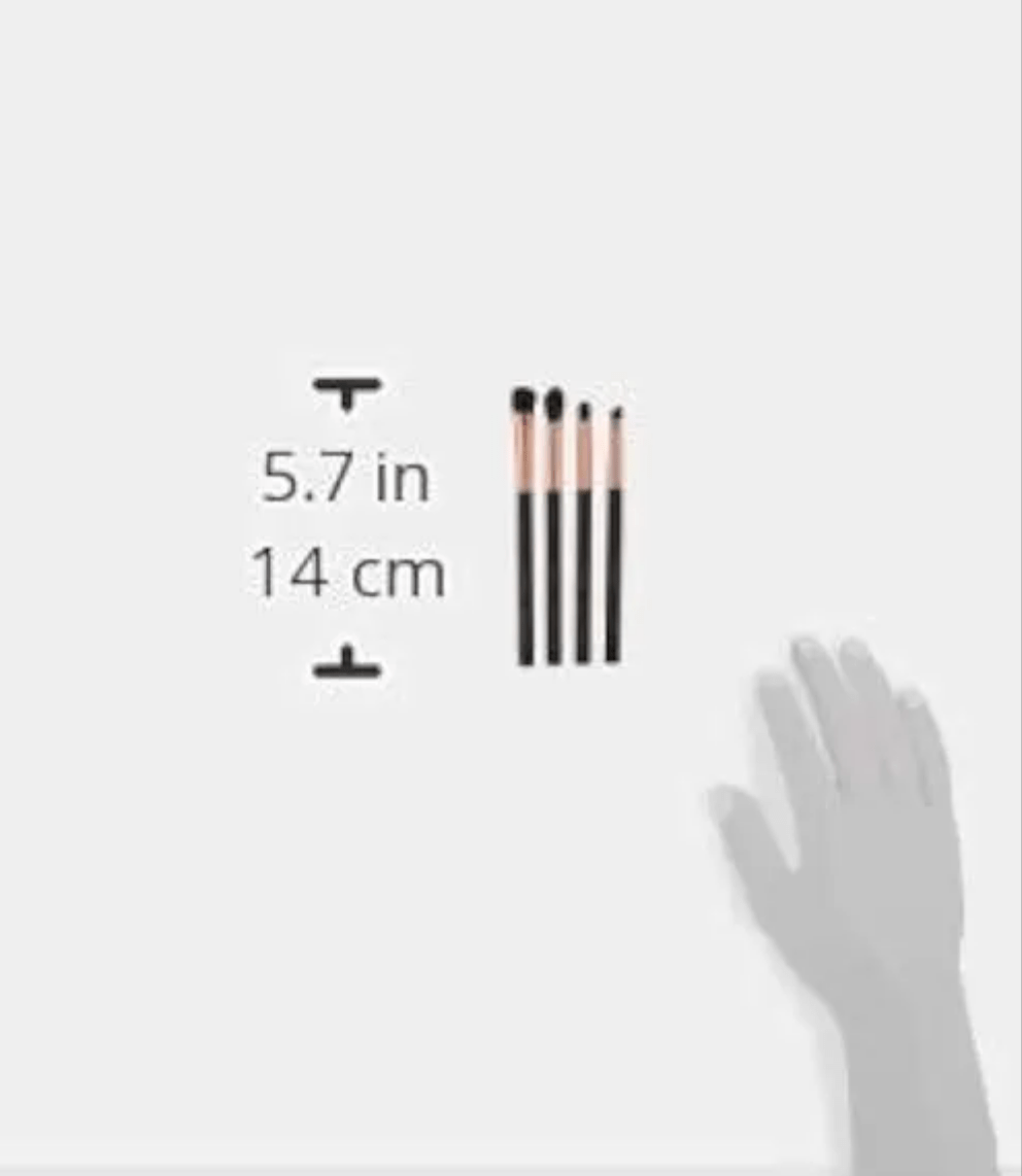 Make B. Essential Eye Makeup Brush Set with Pouch – 4 - Piece Luxe Collection ✨ - Lotshop.pk