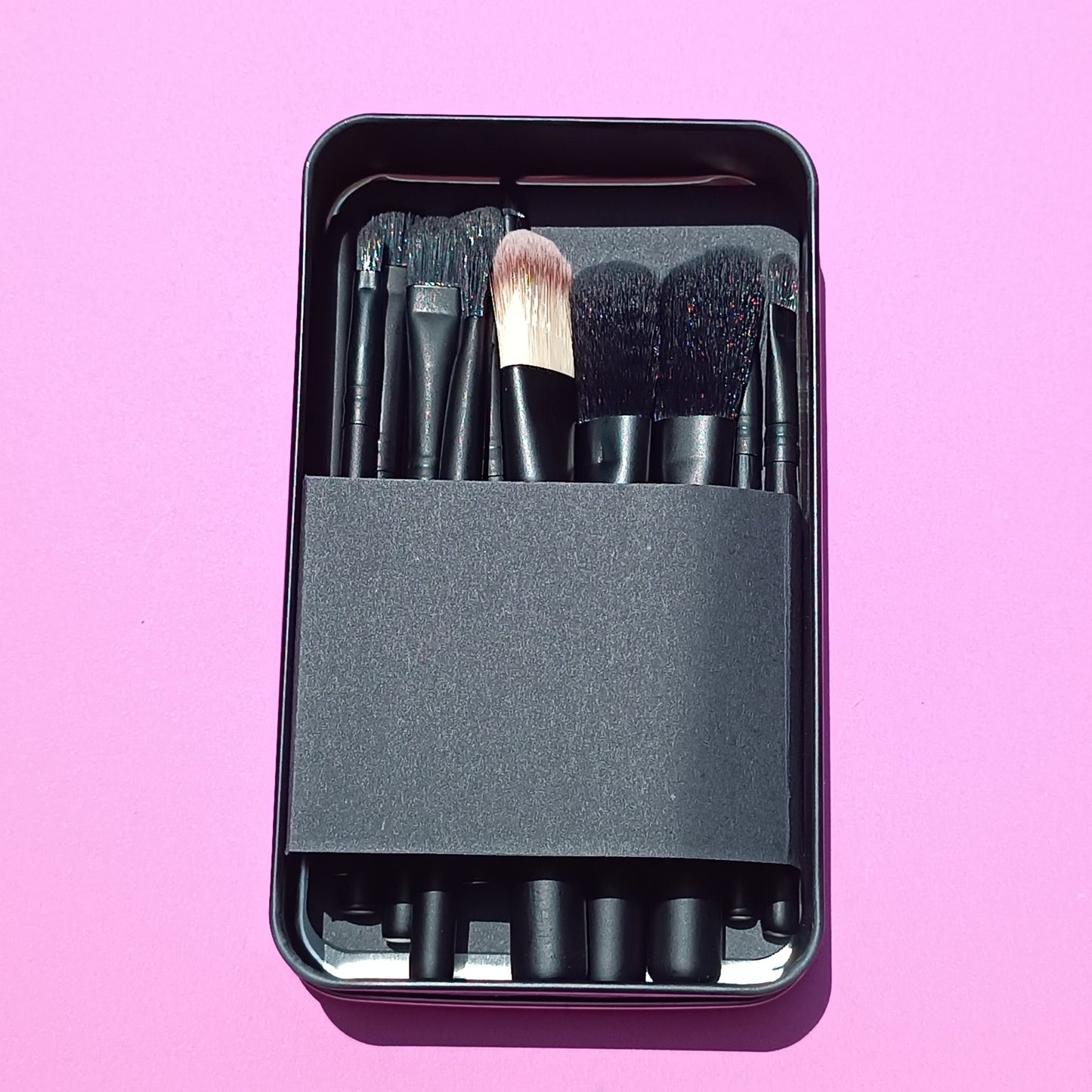 Makeup brushes set 12pcs with box-Black - Lotshop.pk