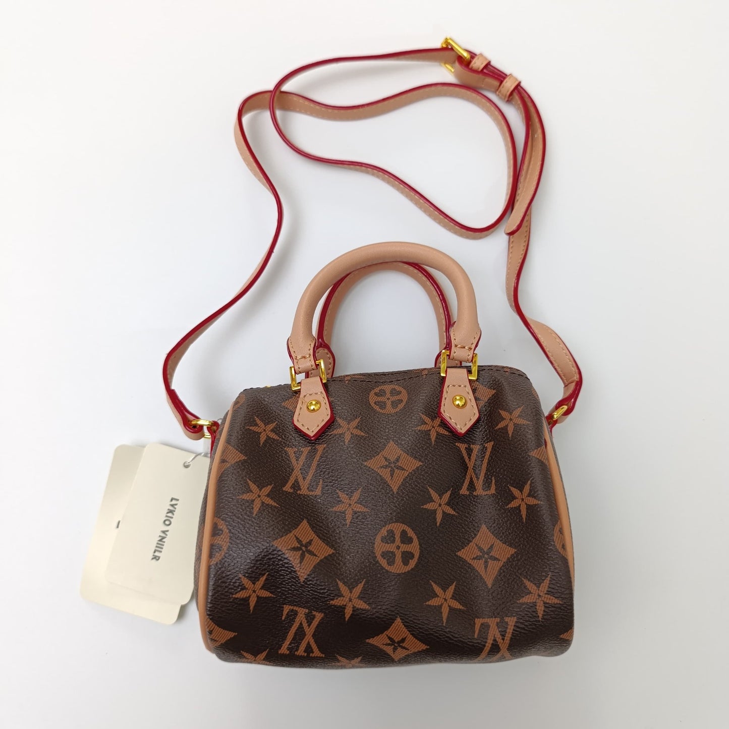 Mini Monogram Brown Handbag with Adjustable Crossbody Strap – Designer - Inspired Luxury - 1655 - Lotshop.pk