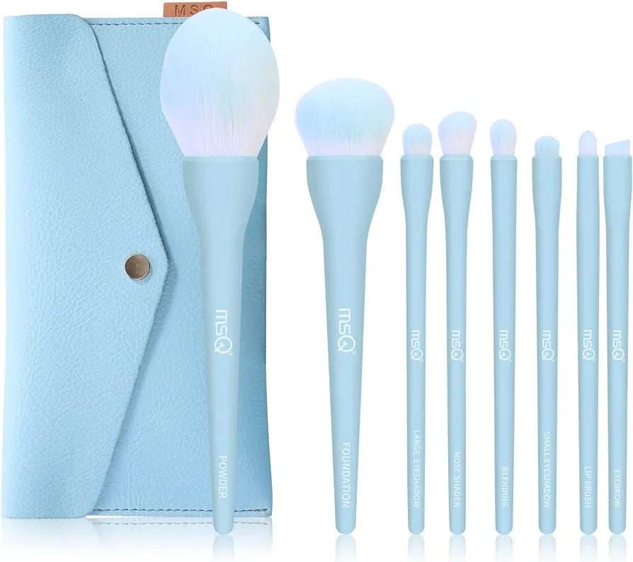 MSQ Make Up Brushes Set 8Pcs with Bag - Lotshop.pk