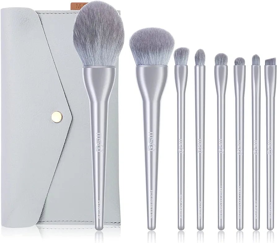 MSQ Make Up Brushes Set 8Pcs with Bag - Lotshop.pk