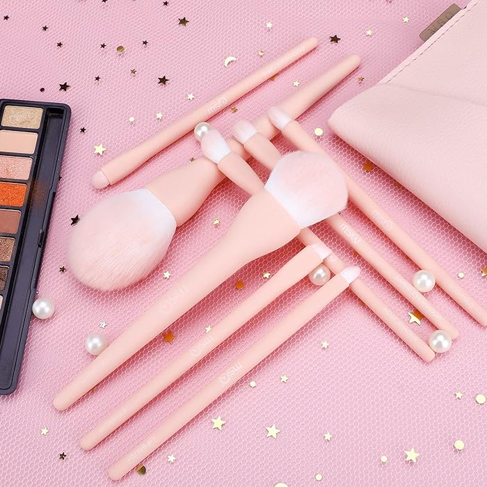 MSQ Make Up Brushes Set 8Pcs with Bag - Lotshop.pk