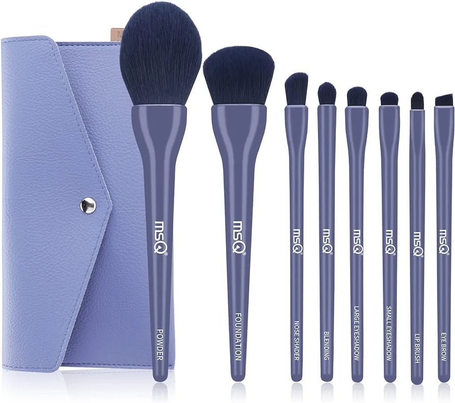MSQ Make Up Brushes Set 8Pcs with Bag - Lotshop.pk