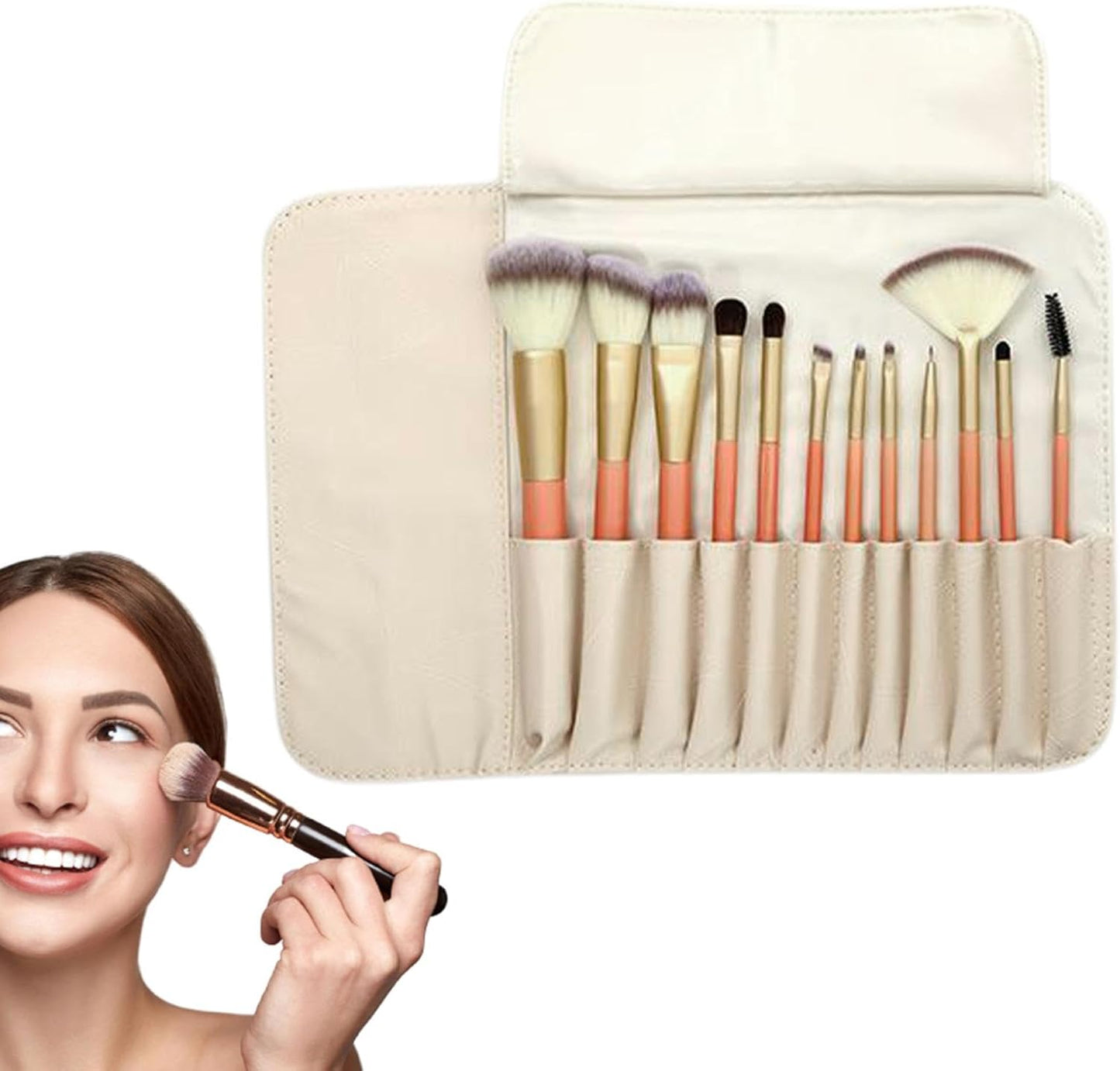 Premium Makeup Brush Holder Roll - Up Case – Travel Organizer Pouch - Lotshop.pk