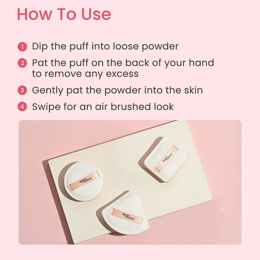 Premium Velvet Powder Puff 1Pc β Soft, Reusable for Flawless Makeup - Lotshop.pk