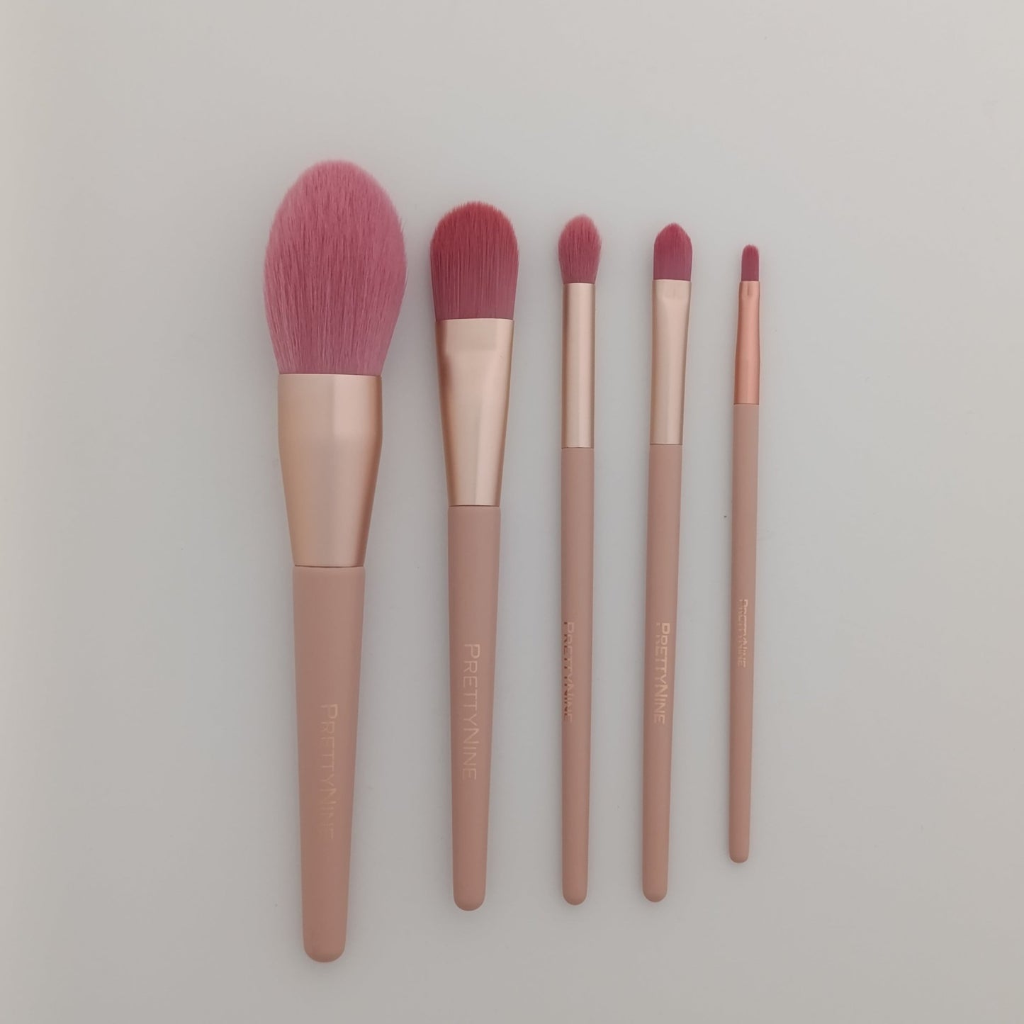 PrettyNine 5 Pcs Makeup Brushes Set – Premium Face & Eye Brushes Kit - Lotshop.pk