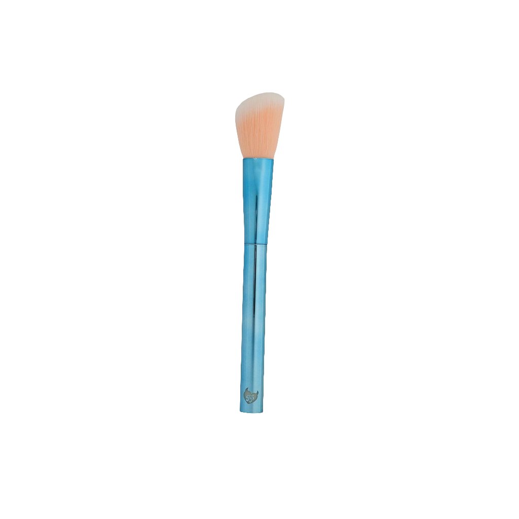 Professional Angle Makeup Brush with Soft Bristles & Metallic Handle | Perfect Precision - Lotshop.pk