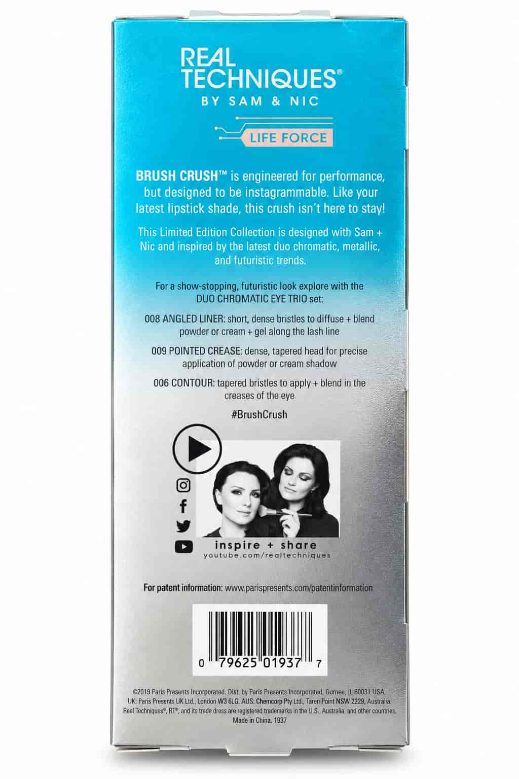 Real Techniques Brush Crush Life Force Duo Chromatic Eye Trio 3-piece limited edition eye makeup brush set