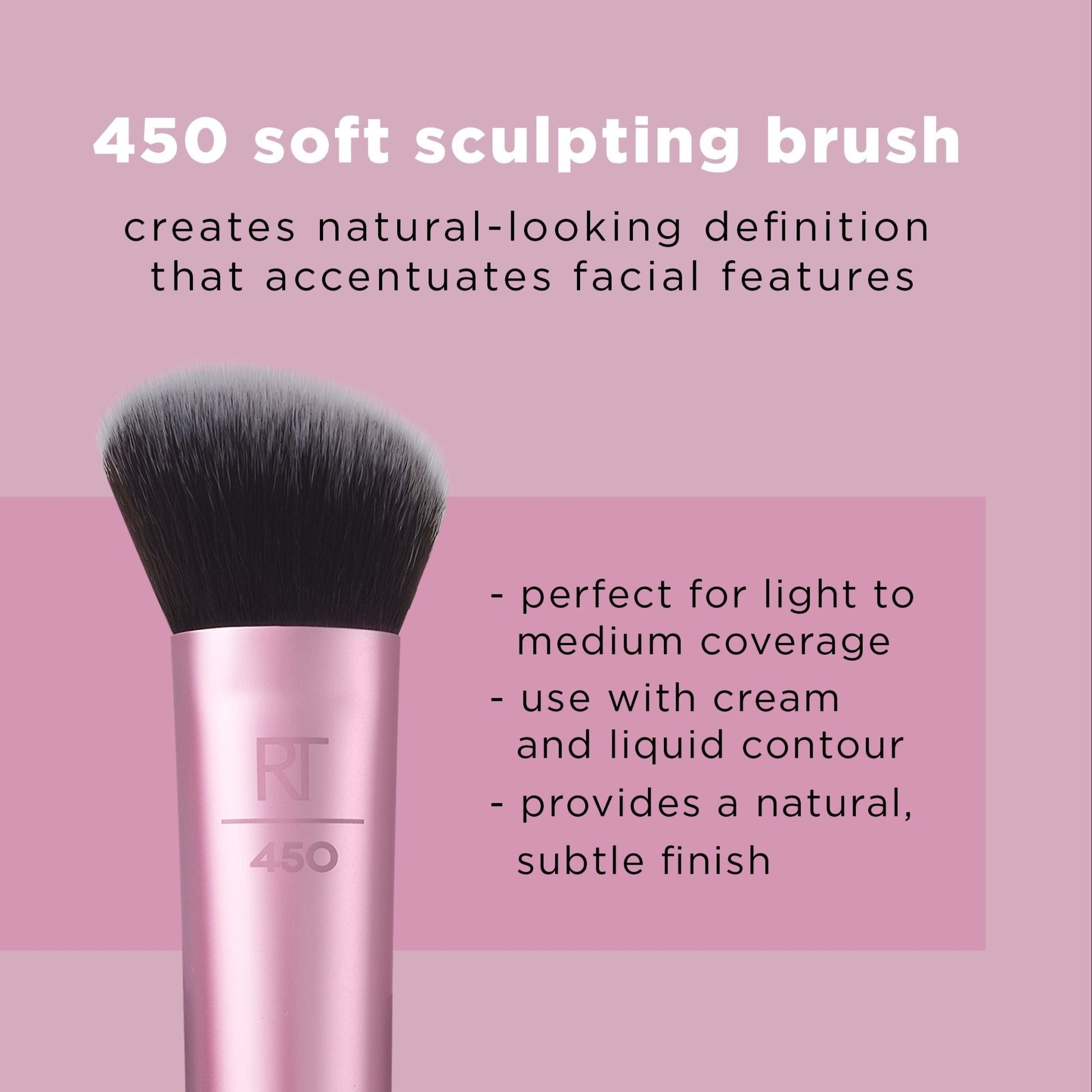 Real Techniques RT 401 Sculpting Brush β For Cream & Liquid Contour | Natural Definition Brush πΈβ¨ - Lotshop.pk
