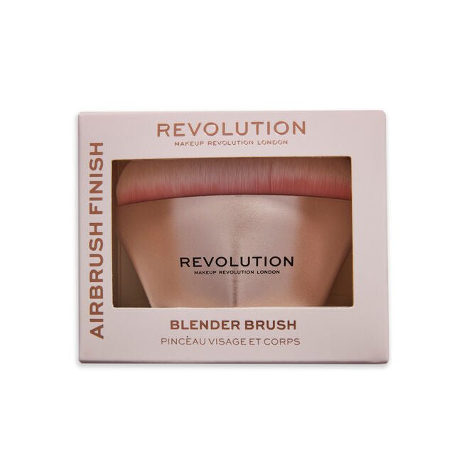 Revolution Airbrush Finish Blender Brush – Vegan, Soft Bristles, for Creams, Liquids & Powders - Lotshop.pk